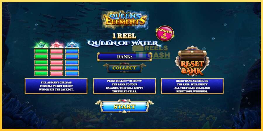 1 Reel Queen of Water акча үчүн оюн машинасы, сүрөт 1