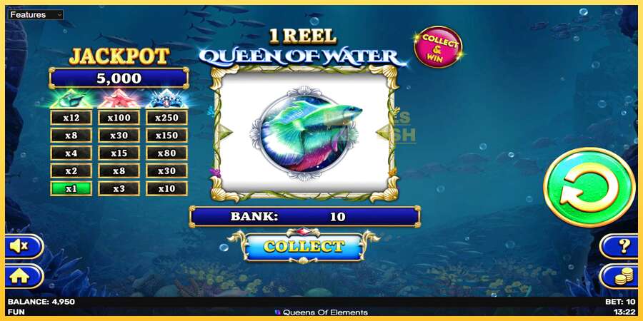 1 Reel Queen of Water акча үчүн оюн машинасы, сүрөт 4