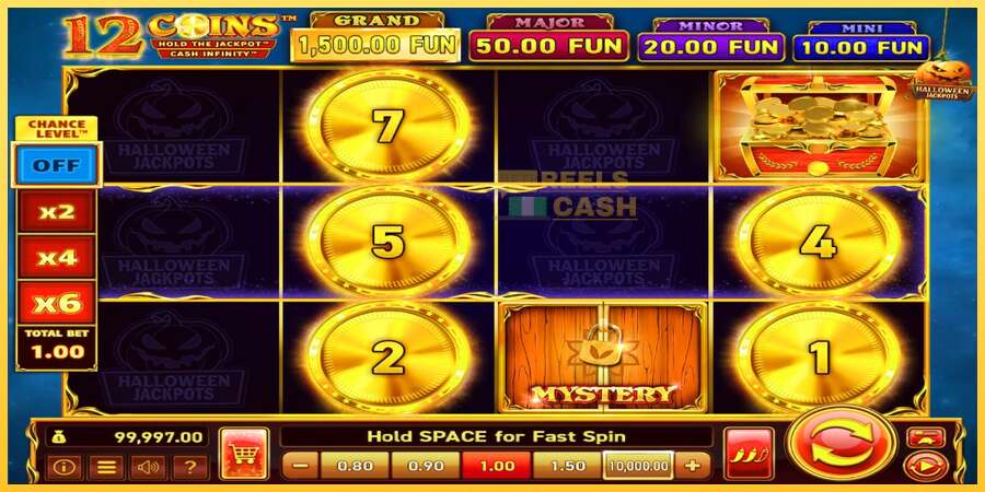 12 Coins Grand Gold Edition Halloween Jackpots акча үчүн оюн машинасы, сүрөт 2