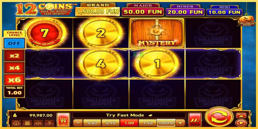 12 Coins Grand Gold Edition Halloween Jackpots акча үчүн оюн машинасы, сүрөт 3