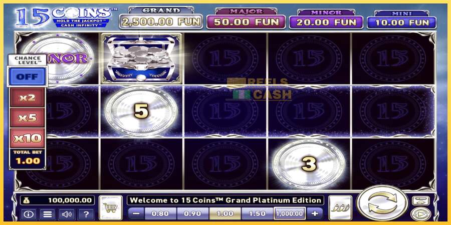 15 Coins Grand Platinum Edition акча үчүн оюн машинасы, сүрөт 2