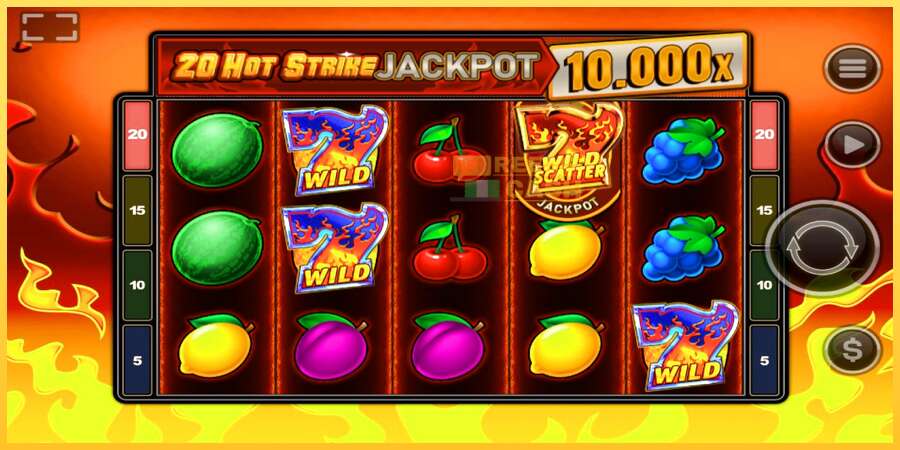 20 Hot Strike Jackpot акча үчүн оюн машинасы, сүрөт 2