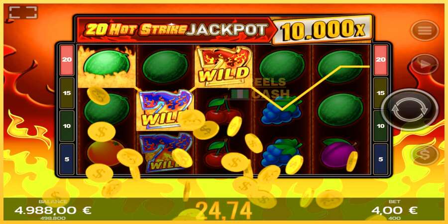 20 Hot Strike Jackpot акча үчүн оюн машинасы, сүрөт 4