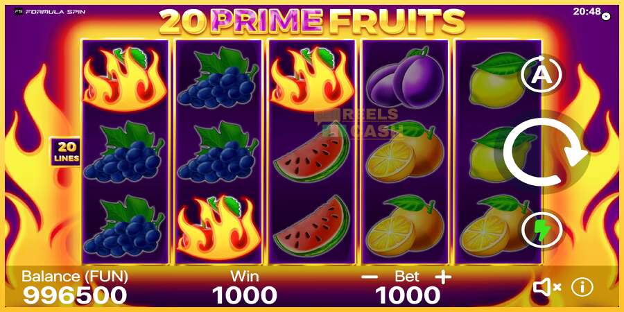 20 Prime Fruits акча үчүн оюн машинасы, сүрөт 3