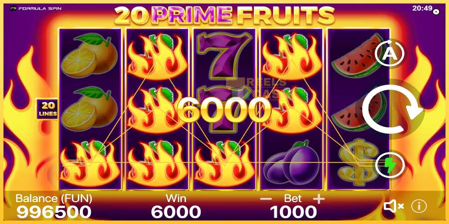 20 Prime Fruits акча үчүн оюн машинасы, сүрөт 4