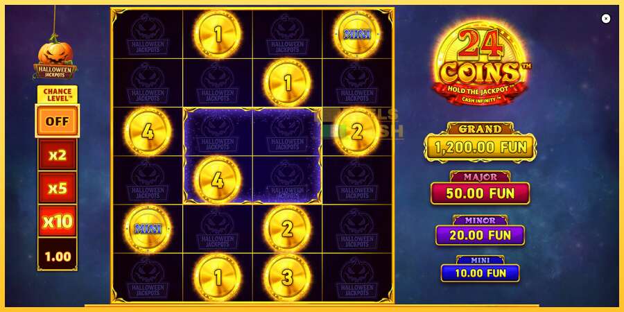 24 Coins Halloween Jackpots акча үчүн оюн машинасы, сүрөт 2