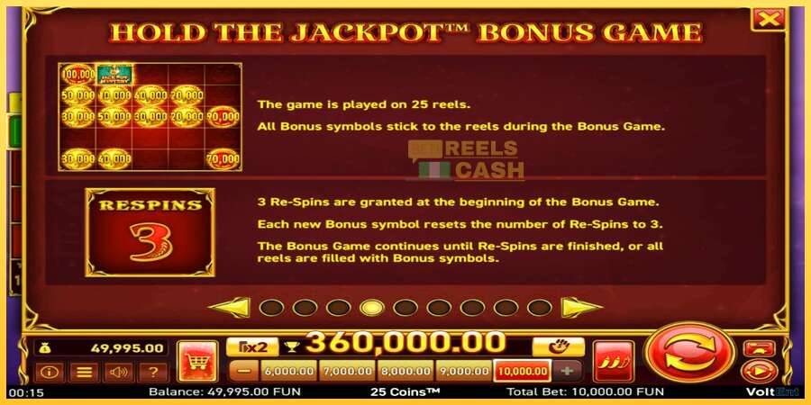 25 Coins Halloween Jackpots акча үчүн оюн машинасы, сүрөт 5