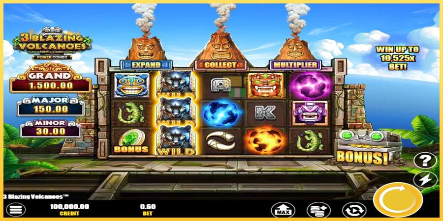 3 Blazing Volcanoes Power Combo акча үчүн оюн машинасы, сүрөт 1