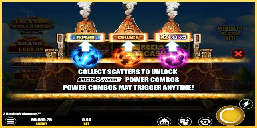 3 Blazing Volcanoes Power Combo акча үчүн оюн машинасы, сүрөт 4