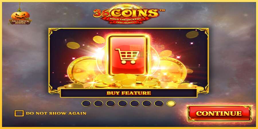 36 Coins Halloween Jackpots акча үчүн оюн машинасы, сүрөт 1