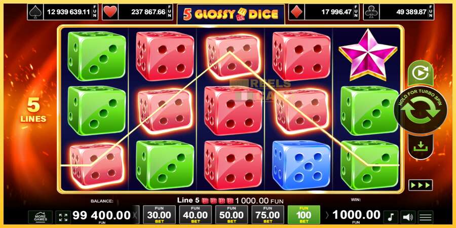 5 Glossy Dice акча үчүн оюн машинасы, сүрөт 4