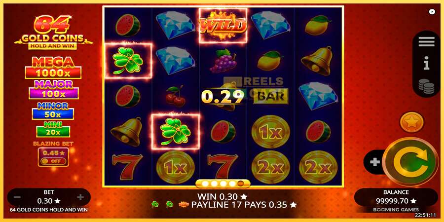 64 Gold Coins Hold and Win акча үчүн оюн машинасы, сүрөт 2