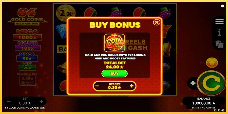 64 Gold Coins Hold and Win акча үчүн оюн машинасы, сүрөт 5