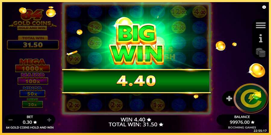 64 Gold Coins Hold and Win акча үчүн оюн машинасы, сүрөт 7