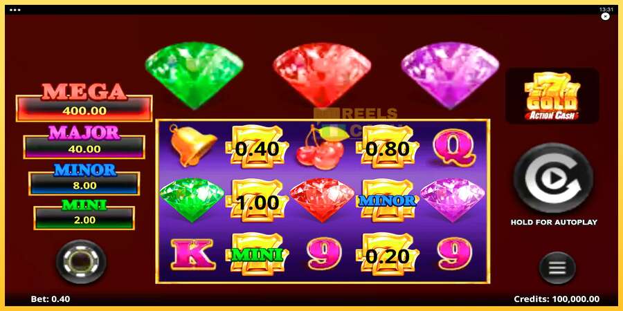 777 Gold Action Cash акча үчүн оюн машинасы, сүрөт 1