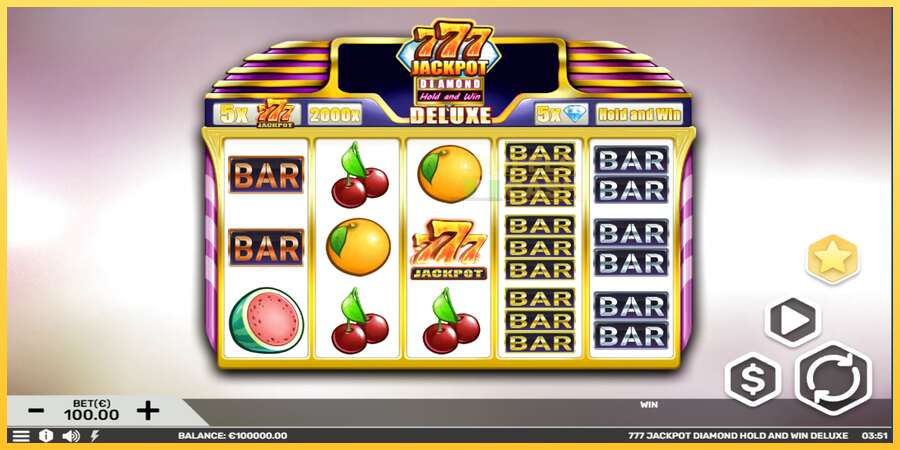 777 Jackpot Diamond Hold and Win Deluxe акча үчүн оюн машинасы, сүрөт 2