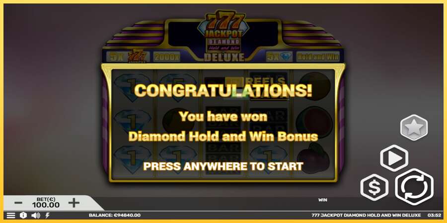 777 Jackpot Diamond Hold and Win Deluxe акча үчүн оюн машинасы, сүрөт 4