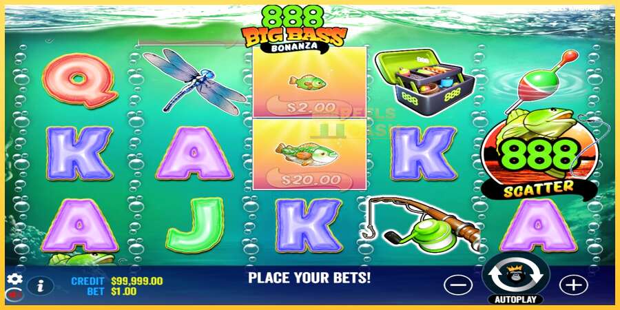 888 Big Bass Bonanza акча үчүн оюн машинасы, сүрөт 2