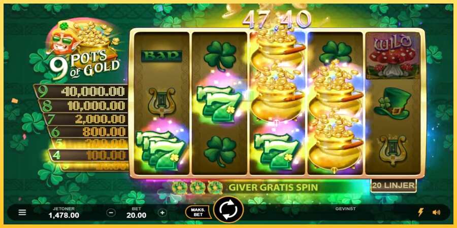 9 Pots of Gold Land & Win акча үчүн оюн машинасы, сүрөт 3