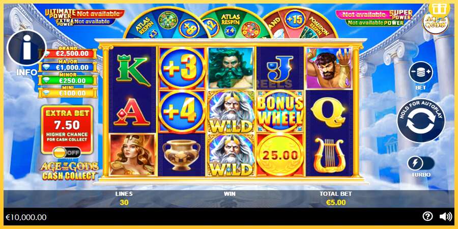 Age of the Gods Cash Collect акча үчүн оюн машинасы, сүрөт 1