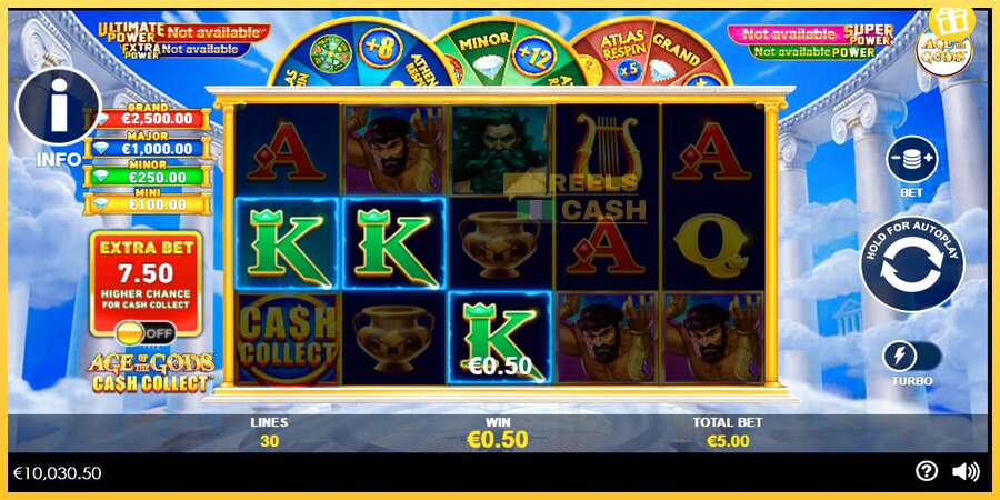 Age of the Gods Cash Collect акча үчүн оюн машинасы, сүрөт 2