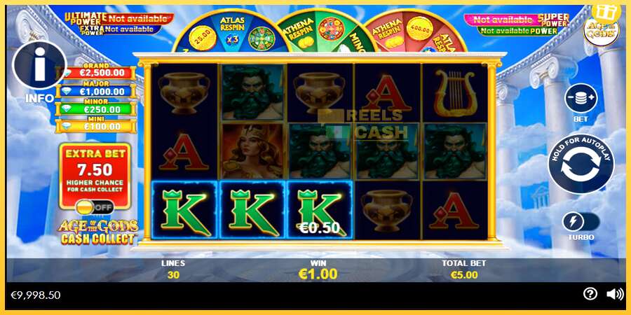 Age of the Gods Cash Collect акча үчүн оюн машинасы, сүрөт 4