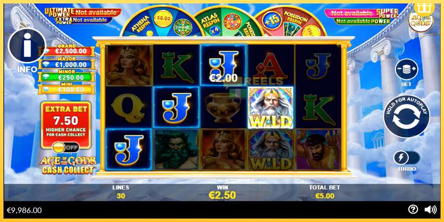 Age of the Gods Cash Collect акча үчүн оюн машинасы, сүрөт 5