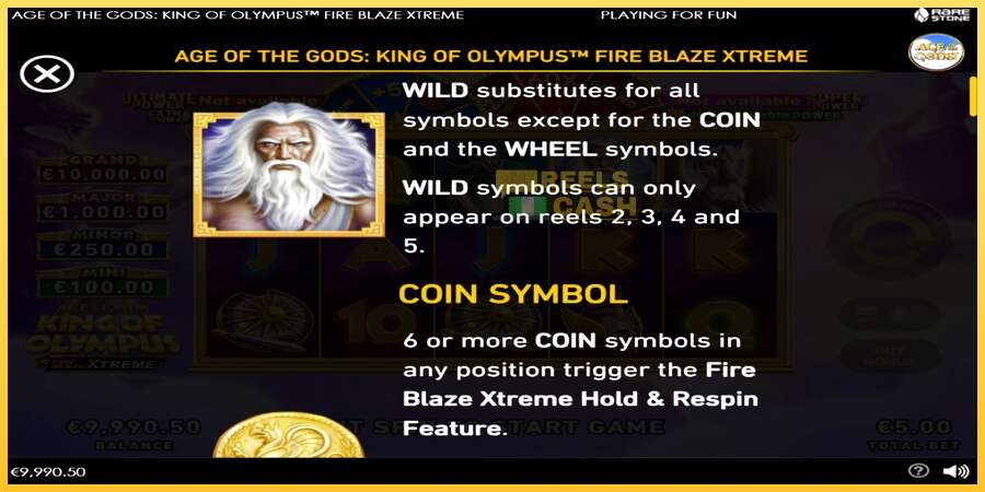 Age of the Gods: King of Olympus Fire Blaze Xtreme акча үчүн оюн машинасы, сүрөт 4