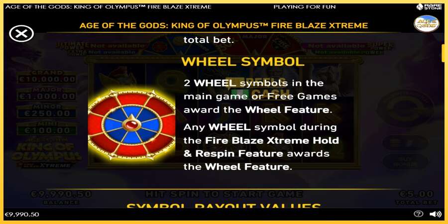 Age of the Gods: King of Olympus Fire Blaze Xtreme акча үчүн оюн машинасы, сүрөт 5