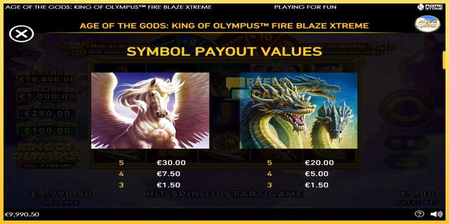 Age of the Gods: King of Olympus Fire Blaze Xtreme акча үчүн оюн машинасы, сүрөт 6