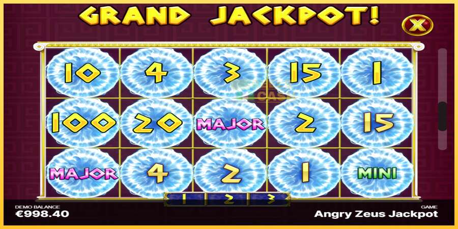 Angry Zeus Jackpot акча үчүн оюн машинасы, сүрөт 7