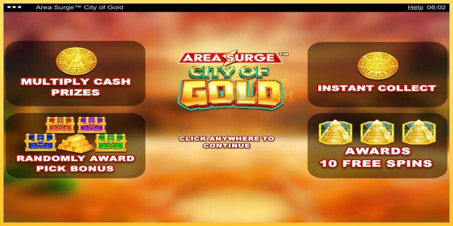 Area Surge City of Gold акча үчүн оюн машинасы, сүрөт 1