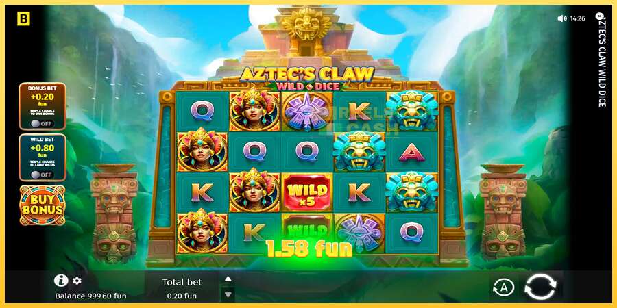 Aztecs Claw Wild Dice акча үчүн оюн машинасы, сүрөт 2