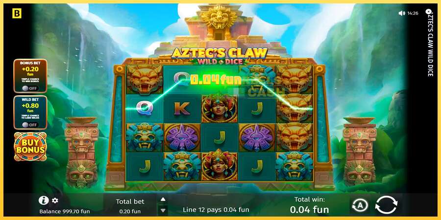 Aztecs Claw Wild Dice акча үчүн оюн машинасы, сүрөт 5