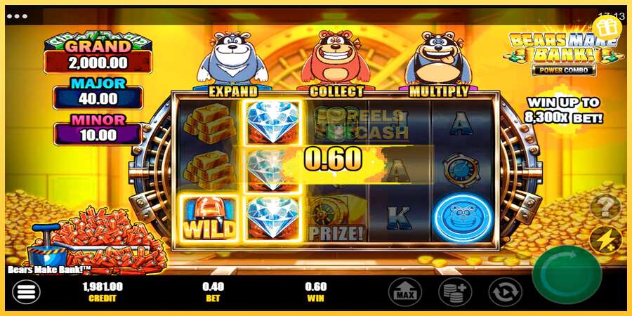 Bears Make Bank! Power Combo акча үчүн оюн машинасы, сүрөт 2