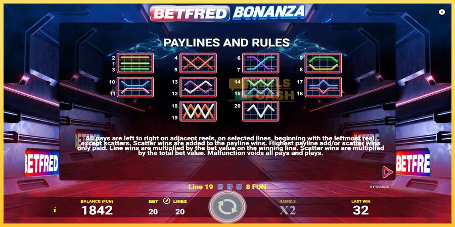 Betfred Bonanza акча үчүн оюн машинасы, сүрөт 7