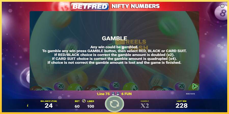 Betfred Nifty Numbers акча үчүн оюн машинасы, сүрөт 6