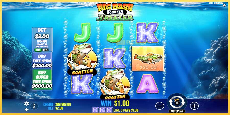 Big Bass Bonanza 3 Reeler акча үчүн оюн машинасы, сүрөт 2