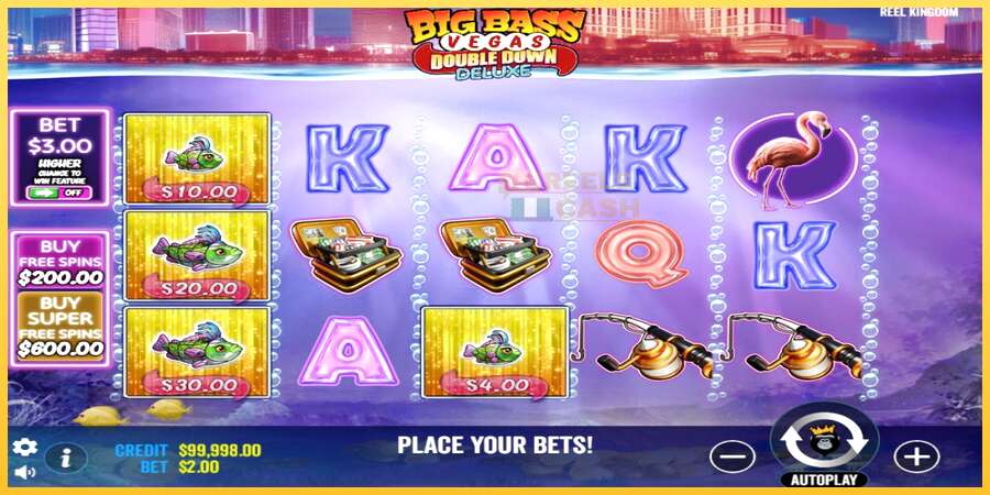 Big Bass Vegas Double Down Deluxe акча үчүн оюн машинасы, сүрөт 2