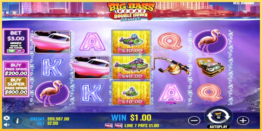 Big Bass Vegas Double Down Deluxe акча үчүн оюн машинасы, сүрөт 3