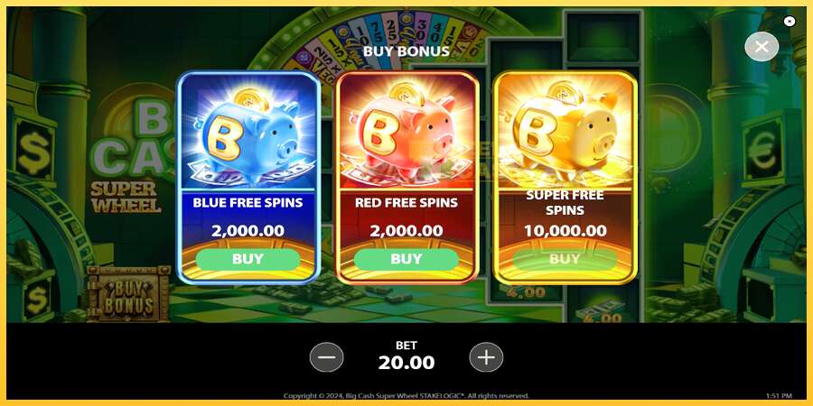 Big Cash Super Wheel акча үчүн оюн машинасы, сүрөт 4