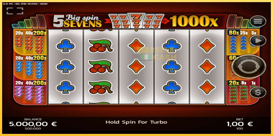 Big Spin Sevens акча үчүн оюн машинасы, сүрөт 1