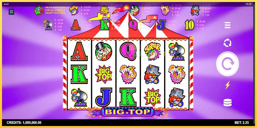 Big Top акча үчүн оюн машинасы, сүрөт 1