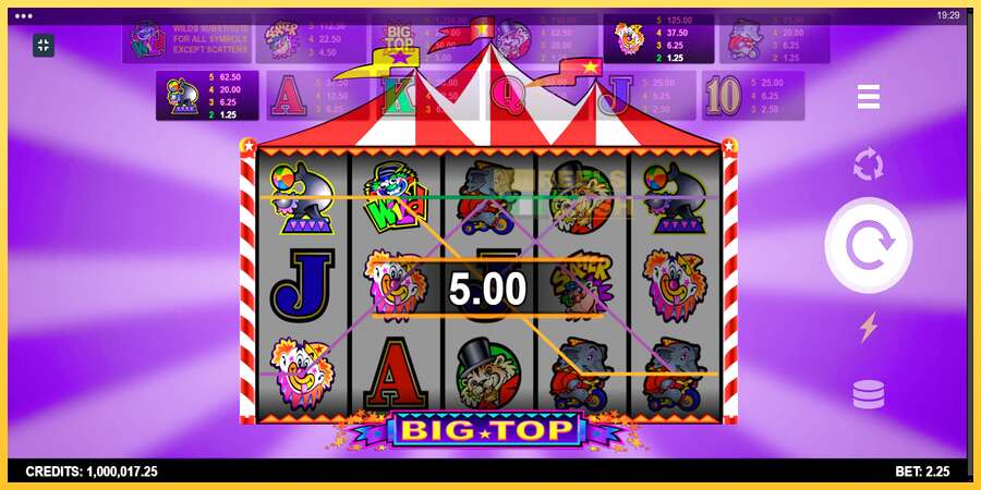 Big Top акча үчүн оюн машинасы, сүрөт 6