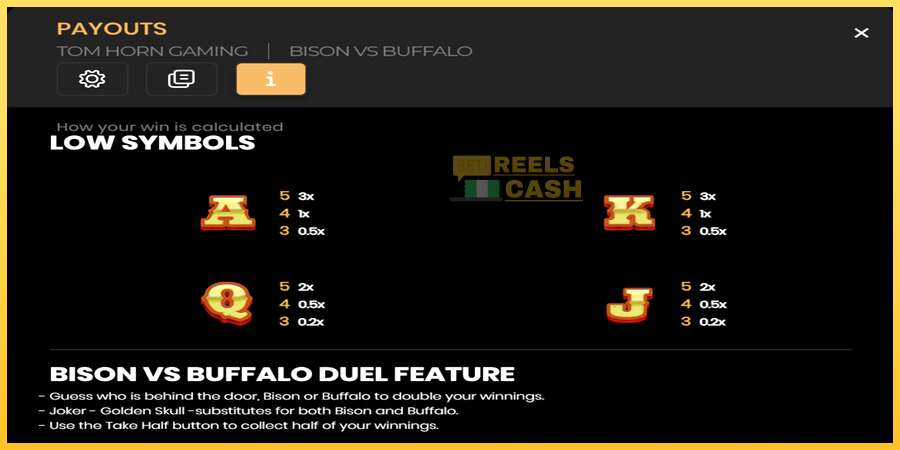 Bison vs Buffalo акча үчүн оюн машинасы, сүрөт 7