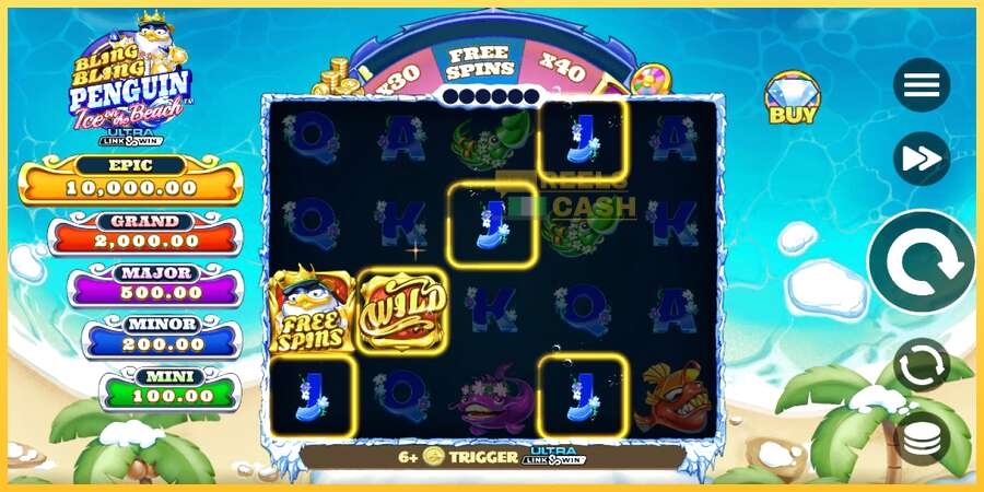 Bling Bling Penguin: Ice On The Beach акча үчүн оюн машинасы, сүрөт 2