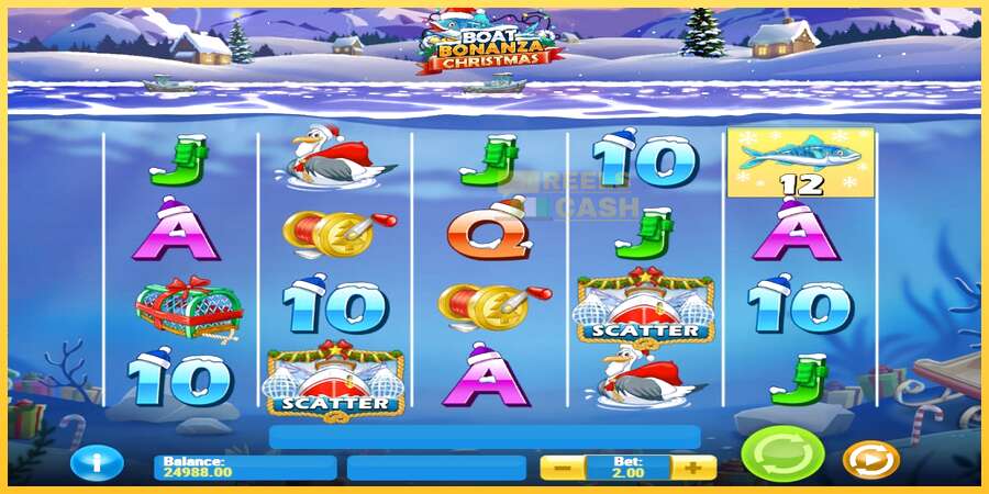 Boat Bonanza Christmas акча үчүн оюн машинасы, сүрөт 3