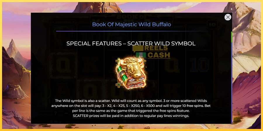 Book of Majestic Wild Buffalo акча үчүн оюн машинасы, сүрөт 5