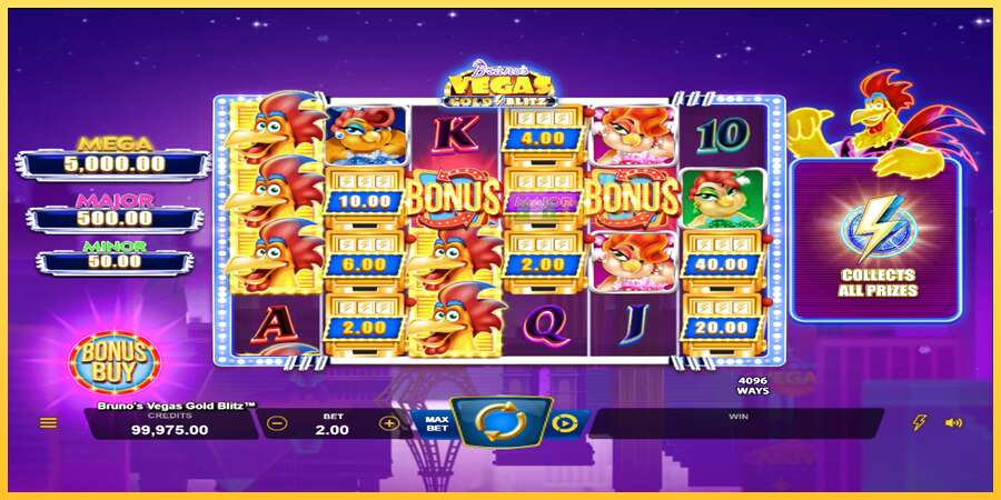 Brunos Vegas Gold Blitz акча үчүн оюн машинасы, сүрөт 1