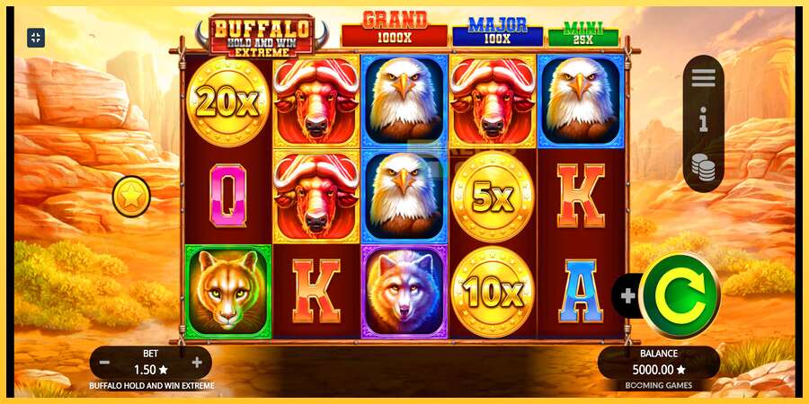 Buffalo Hold and Win Extreme акча үчүн оюн машинасы, сүрөт 1